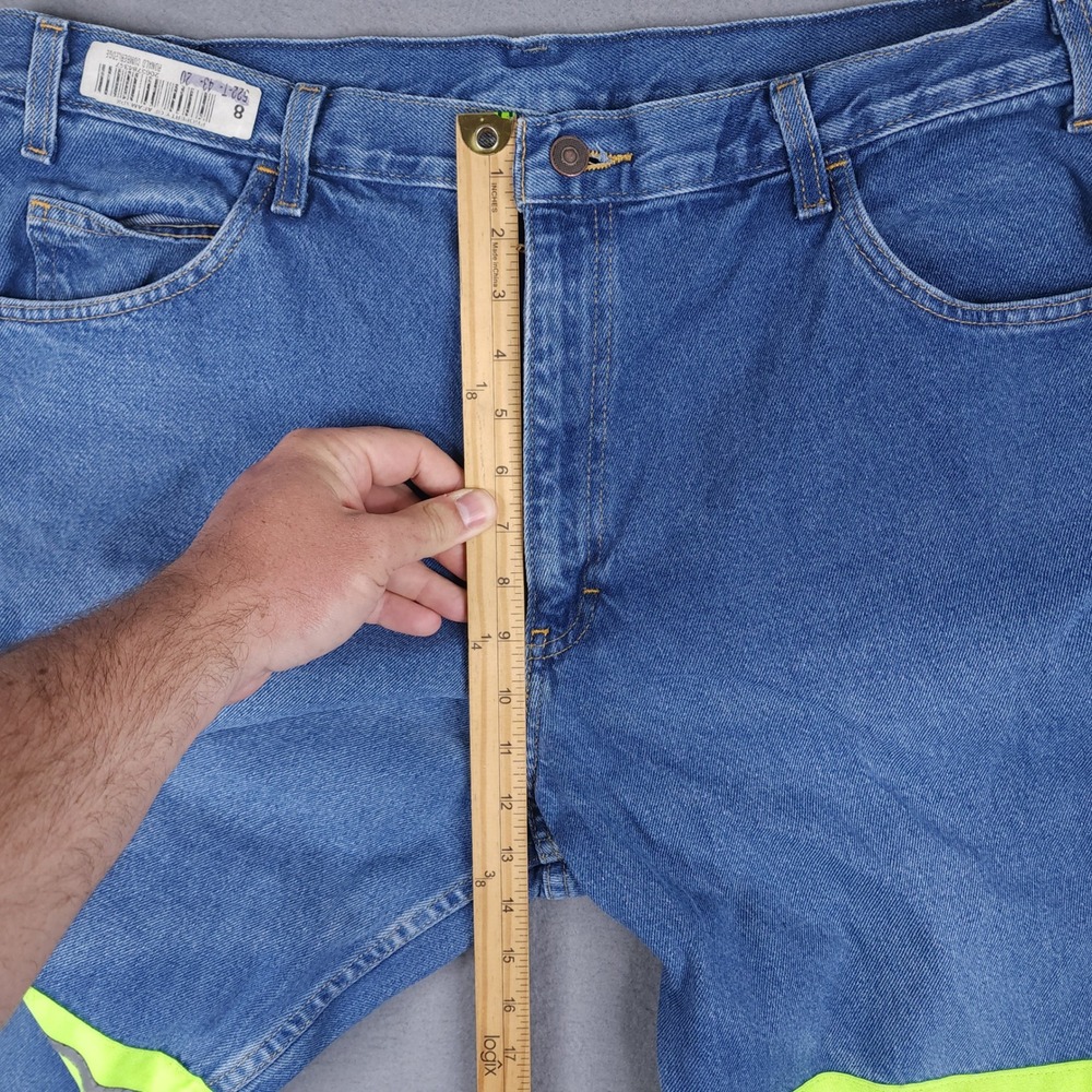 Bulwark Mens 40x34 Blue High Visibility Reflective Workwear Jeans - Picture 8 of 14